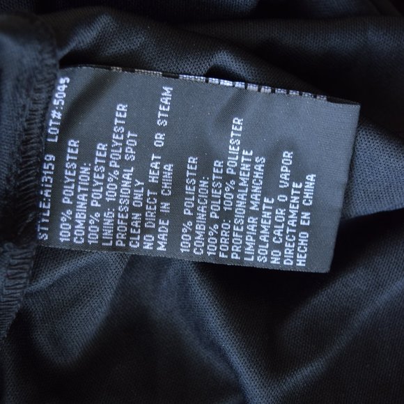 Betsy & Adam Black Metallic Gold Swirl Embellished Strapless Maxi Dress Gown - Picture 9 of 11